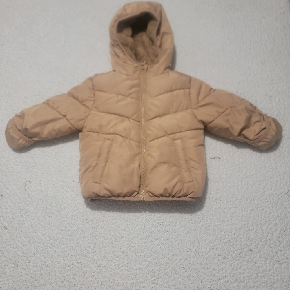 Swiss Tech Hooded Puffer Jacket - Size 18 MONTHS